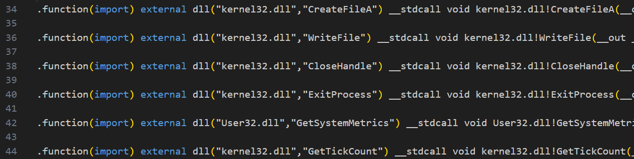 decompiled psascalscript object dll imports